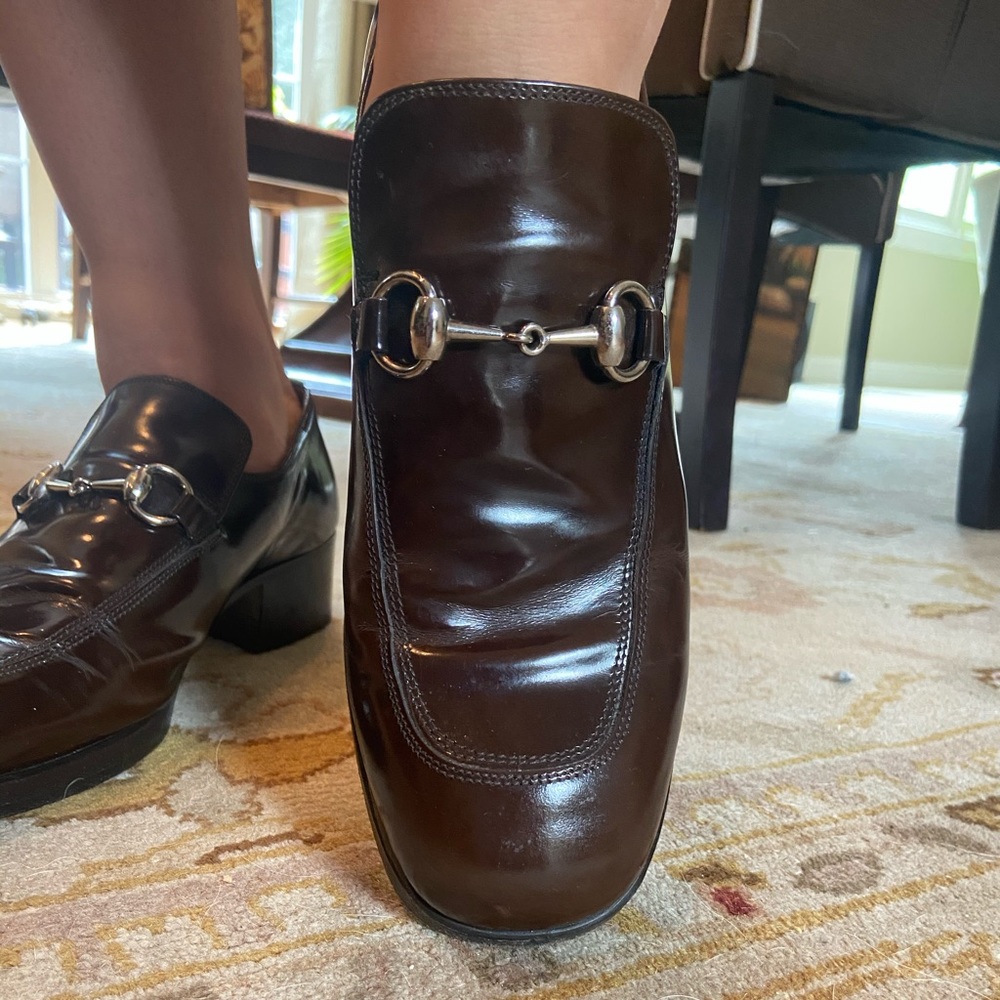 Unisex Authentic Vintage GUCCI Horsebit Loafers 42